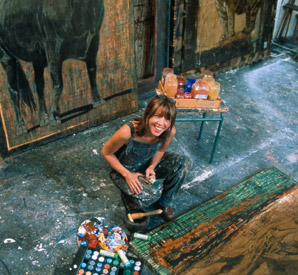 Fabienne Arietti dans son atelier