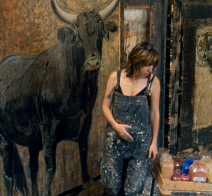 Fabienne Arietti dans son atelier