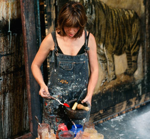 Fabienne Arietti dans son atelier